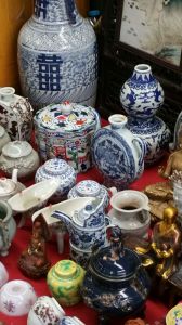 Blue and white ceramic is very traditional in China. The artwork is stunning.